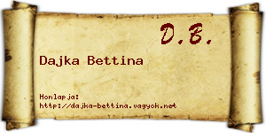 Dajka Bettina névjegykártya