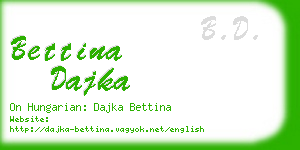 bettina dajka business card